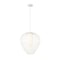 Z-Lite Savanti Pendant, 1-Light, 18 In.W x 19.5 In.H, Textured White/White Opal 7507-18TW - alternate 2